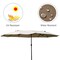 Costway 15' Market Outdoor Umbrella Double-Sided Twin Patio Umbrella with Crank beige